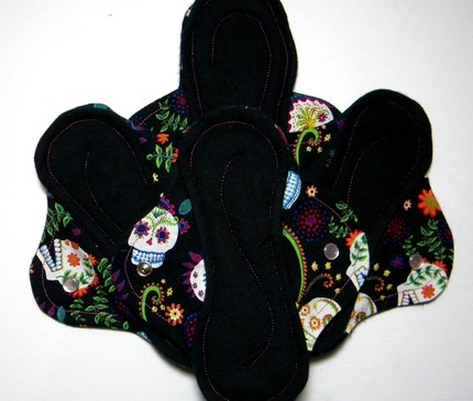 Dia de los Muertos Cloth Menstrual Pads